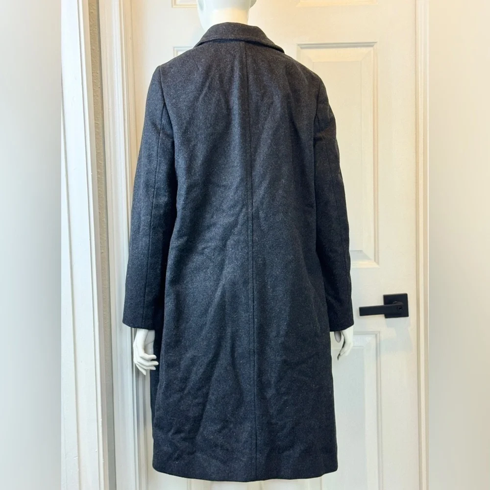J Crew Men's Black Wool Blend Coat Size Medium